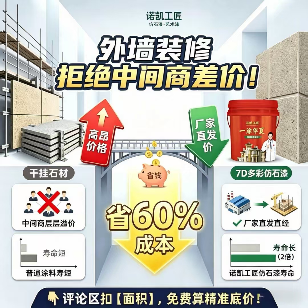外墙装修成本大降 60%！诺凯工匠厂家直供，终结中间商差价时代